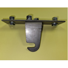 9557. XK120 Early Bonnet Pull Cable Securing Bracket On Flat Plate Under Dash. C3881
