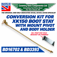9660K. XK150 Late Design Boot Stay Prop and Top Fixing Anchor Bracket  Assy. BD9570. / BD16702. BD3393.