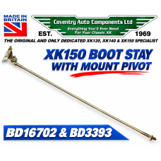9660. XK150 Late Design Boot Stay Prop and Top Fixing Anchor Bracket Assy. BD9570. / BD16702. BD3393. 9660. XK150 Late Design Boot Stay Prop and Top Fixing Anchor Bracket Assy. BD9570. / BD16702. BD3393.