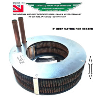 9726. XK140 Fixed Head Coupe &  XK150 Early Round Heater / Demister Uprated Matrix (2" Deep) with Clips . C4387. C8889/1