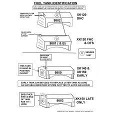 9882. XK120 DHC Drop Head Coupe Petrol Fuel Tank in ALUMINIUM. C6765