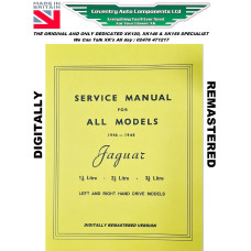 9091RB Remastered 1½ , 2½ & 3½ Litre  Jaguar SERVICE MANUAL 1946-1948 Book in Ring Binder Format