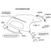 9846.  XK150 OTS Roadster Hood Location Bar . OTS Hood Bar. Rear Floating  Hoodstick.