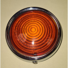 5031. XK140/150 Front Flasher Amber Glass Lens & Rim Only. 575289