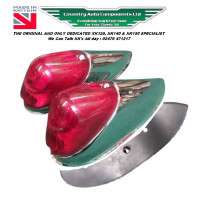 5035. XK140 & XK150 EARLY Design Plinths for Stop & Tail.  Rear Light Plinths PAIR. 574654. 574655