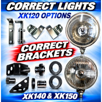 LIGHTEN UP : Spot & Fog Light Lamp Brackets and Fittings for XK120 and  XK140 / XK150