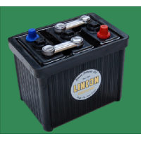 5361. XK120 Battery 6-Volt with Shoulder bracket (dry charged).Black resin case. C2726. 4010200F