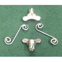 5365. XK140 & XK150 Winged Dzus Fasteners Set for One Battery Box Door. BD8580. BD8581. BD8583