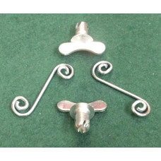 5365. XK140 & XK150 Winged Dzus Fasteners Set for One Battery Box Door. BD8580. BD8581. BD8583