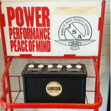 5367.  XK140 DHC & OTS Battery, 12-Volt (dry charged to ship). Black resin case. C2608