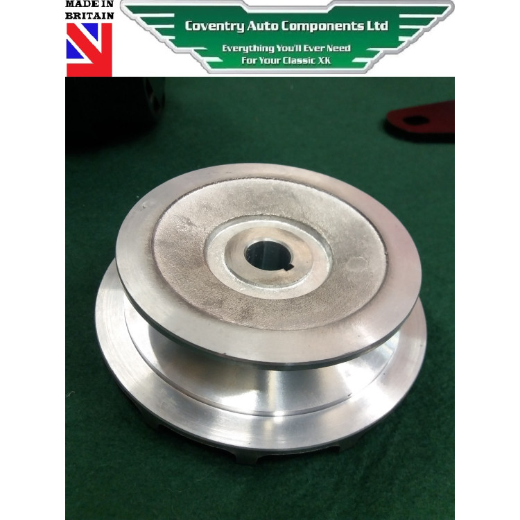 thumbnail image 2 of Dynamator 61mm One Piece Pulley For Dynamo To Alternator Conversion | 17mm Shaft | C45 Steel 2 of 6