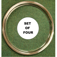 BBS20.  SET OF 4 STAINLESS STEEL  TRIM RINGS ONLY. SUIT  BBS  20 INCH ALLOY WHEELS AS FITTED TO  JAGUAR XK8 / XKR /X100 1996-2006