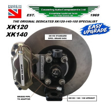 SE305WB. COMPLETE XK120 & XK140 FRONT DISC BRAKE CONVERSION UPGRADE FOR SPLINED WIRE  WHEELS incs. HUBS & DISCS & BEARINGS KIT