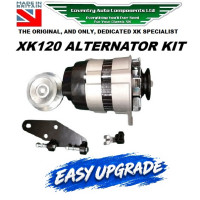SE334. XK120 Original Look Alternator Kit - 20mm Wide Cast Pulley & Fan. Dynator Alternative. C5453
