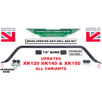 SE400. SUPER DUTY, UPRATED FRONT ANTI - ROLL (SWAY) BAR KIT FOR XK120, XK140 & XK150. 7/8" (22mm) DIAMETER BAR with Rubber Bushes (C7220)