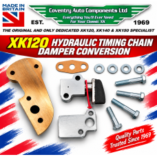 SE822. Jaguar XK120 HYDRAULIC Lower Timing Chain Tensioner Conversion / Modification Kit + C10332 