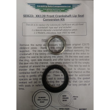 SE823.  XK120 Superb Modern Front Crank Shaft Seal Conversion to Replace Rope Seals & Stop Oil Leaks. C2306R